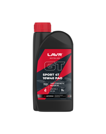 LAVR Моторное масло MOTO GT Sport 4T 10W 40 1л ( Ln7727 )