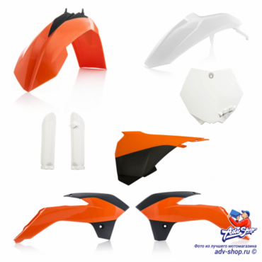 Acerbis KTM полный комплект пластика ( оранжевый / белый ) 85 SX 13 17 // 0016902.553.016 - миниатюра 1