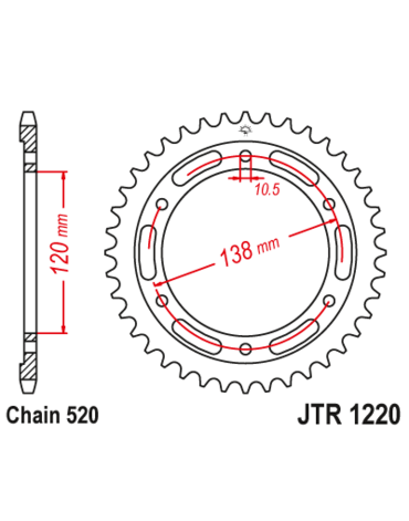 Звезда ведомая JTR1220 38