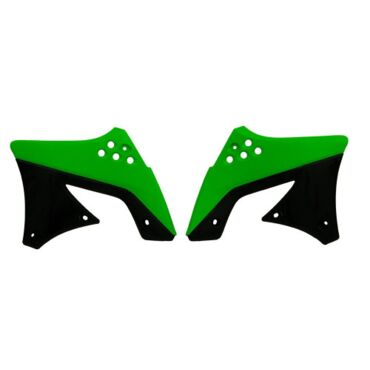 Боковины радиатора зелено черные Kawasaki KX250F 09 12  - миниатюра 1