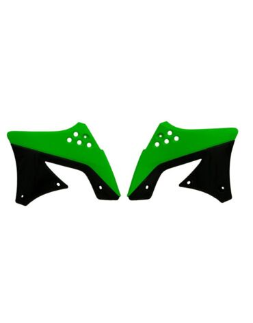 Боковины радиатора зелено черные Kawasaki KX250F 09 12 