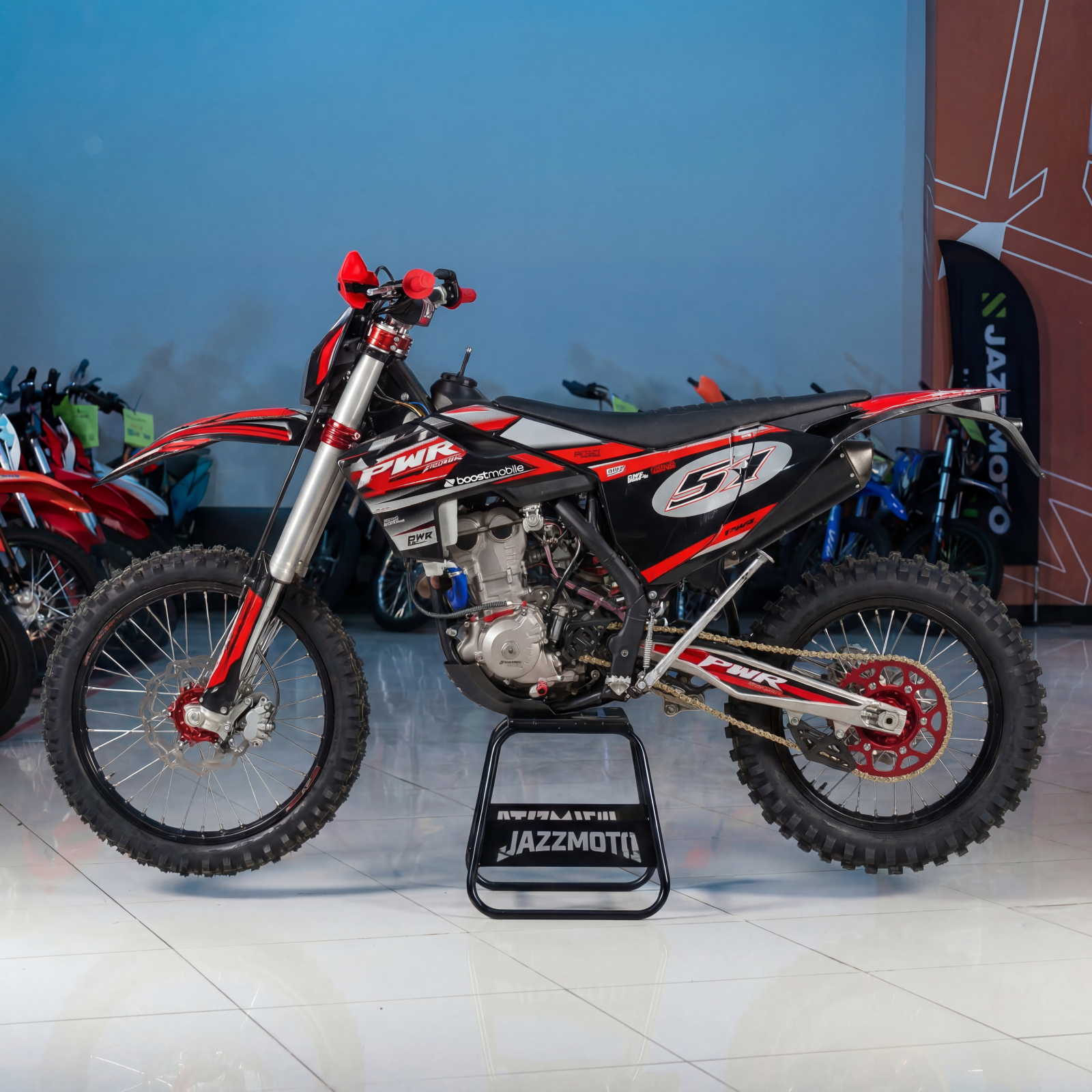 Мотоцикл кроссовый PWR FS300 NC (ZS 182 MN) красный - фото 1