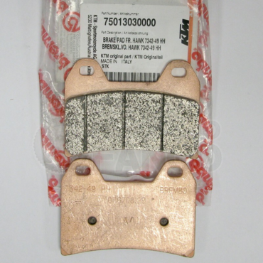 KTM BRAKE PAD FR. HAWK 7342 49 HH Колодки тормозные 690 SM 07 11 / DUKE 12 19 ( 75013030000 ) - миниатюра 1