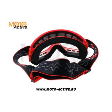 Очки для мотокросса детские ATAKI HB 115 красные глянцевые - миниатюра 1