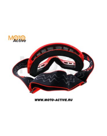 Очки для мотокросса детские ATAKI HB 115 красные глянцевые