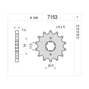 Звезда ведущая Ognibene 7153 14 (JTF1264.14) - миниатюра 1