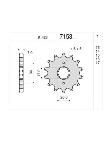 Звезда ведущая Ognibene 7153 14 (JTF1264.14)