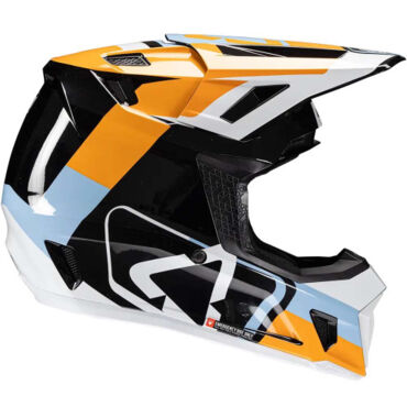 Шлем кроссовый Leatt 7.5 V25 orange с очками - миниатюра 2