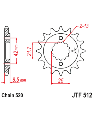 Звезда ведущая JTF512 17