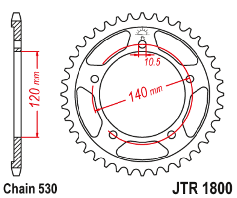 Звезда ведомая JTR1800.45
