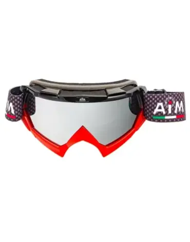 AiM Очки кроссовые (PRO) 157 500 Black Red Glossy