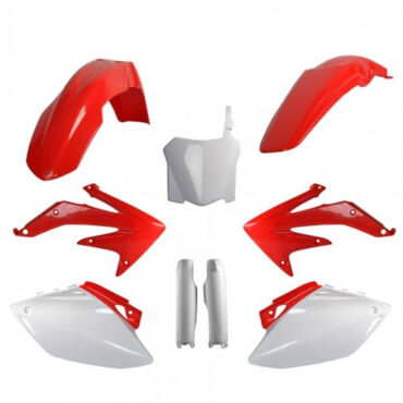 Комплект пластика Polisport Honda CRF450R 2008 OEM color красно белый - миниатюра 1