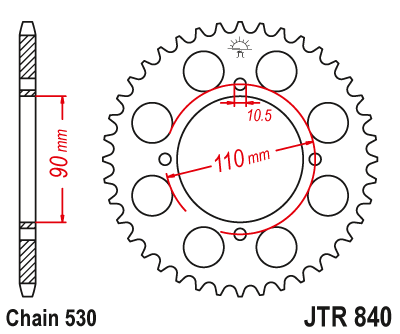 Звезда ведомая JTR840 38 - фото 1
