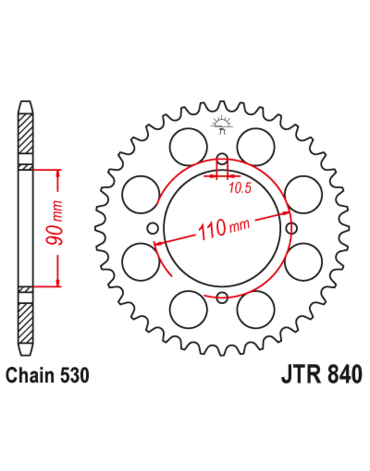 Звезда ведомая JTR840 38