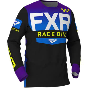 Джерси FXR HELIUM MX, Black Purple Blue Fade - миниатюра 1