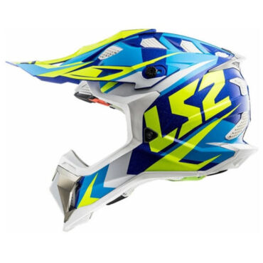 LS2 Мотошлем MX700 Subverter Evo Nible Бело Сине Желтый - миниатюра 8