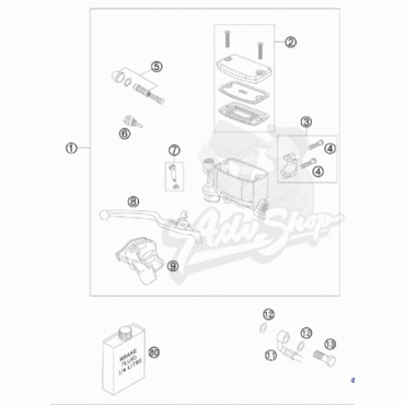KTM рычаг переднего тормоза для ктм 950 / 990 ADV 03 13 ( 60013002000 ) - миниатюра 1