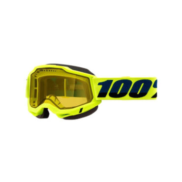 100% Очки Accuri 2 Snowmobile Goggle Fluo Yellow Yellow Vented Dual Lens - миниатюра 1
