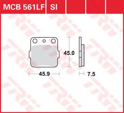 Колодки тормозные дисковые MCB561SI - фото 1