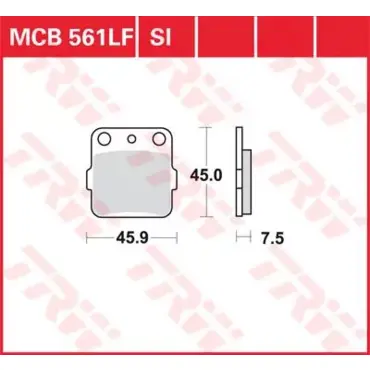 Колодки тормозные дисковые MCB561SI - миниатюра 1