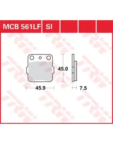 Колодки тормозные дисковые MCB561SI