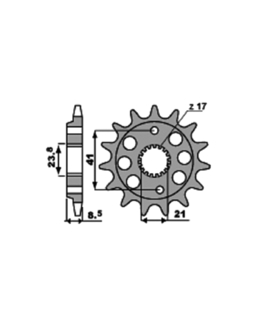 PBR 2071 15 звезда ведущая 15 зубов XR400 ( JTF 1322 15 ) // MR 074757