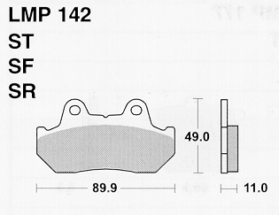 Колодки дискового тормоза AP Racing LMP142 SR (FDB244 / FA069) - миниатюра 1