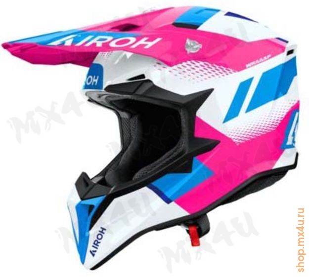 Кроссовый шлем Wraaap Vision Pink Gloss розовый - фото 1