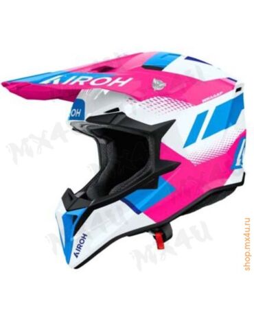 Кроссовый шлем Wraaap Vision Pink Gloss розовый