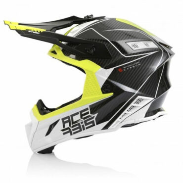 Acerbis Шлем Steel Carbon White Yellow - миниатюра 5