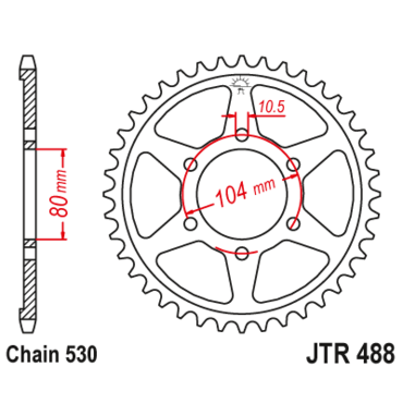 Звезда ведомая JTR488.46 - миниатюра 1