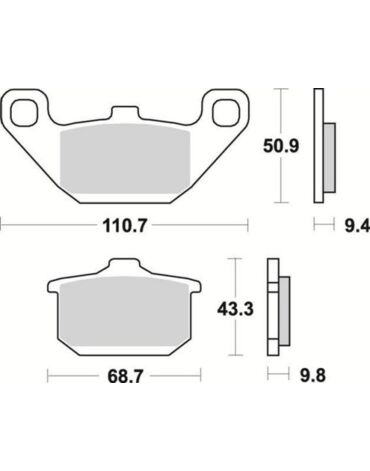 Комплект тормозных колодок Braking под мотоциклы Kawasaki