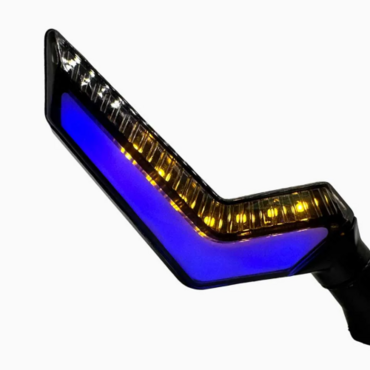 Поворотники для мотоцикла LED с ДХО черные - миниатюра 3