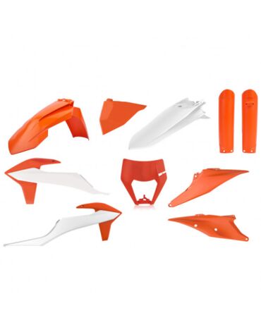 Полный комплект пластика Polisport KTM EXC EXC F / XC W XCF W 20 23 (оранж. белый)