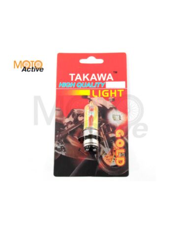 Лампа P15D 25 3 (3 уса) 12V 18W 18W (хамелеон розовый) (блистер) "TAKAWA" (mod:A)