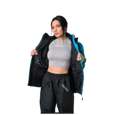 Starks Дождевая куртка женская Dry Rain DR 219 Серый Бирюзовый - миниатюра 8