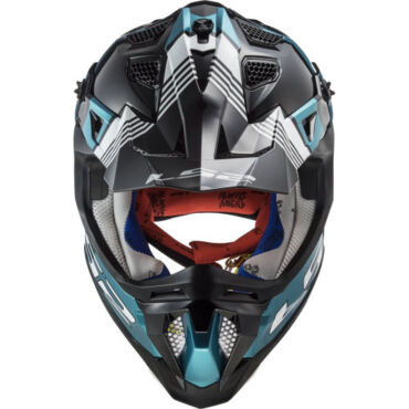 LS2 Мотошлем MX700 Subverter Evo Max Черно бирюзовый - миниатюра 4