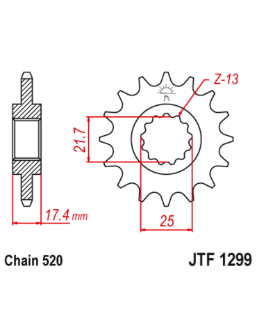 Звезда ведущая JTF1299.14
