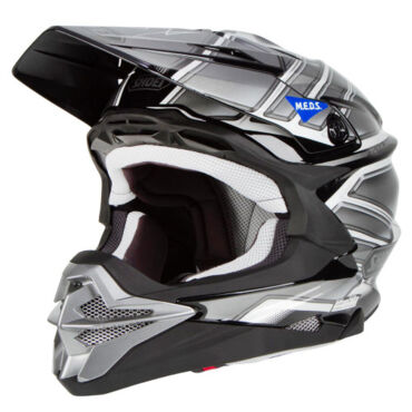 Шлем для мотокросса Shoei VFX WR Glaive TC 5 , черно белый - миниатюра 6
