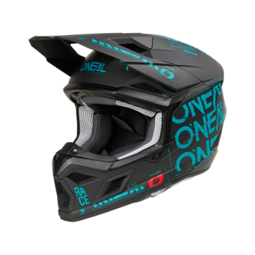 Oneal Шлем кроссовый 3Series Static черный бирюзовый - миниатюра 6