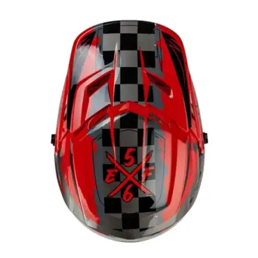 Мотошлем EF56 Base MX красно серый - миниатюра 3