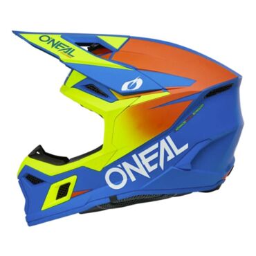 Oneal Шлем кроссовый детский 3Series Youth Solid синий / желтый - миниатюра 8