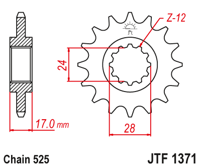 Звезда ведущая JTF1371 15 - фото 1