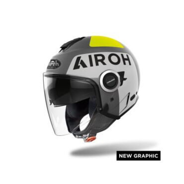 Шлем открытый AIROH HELIOS UP GREY MATT - миниатюра 2