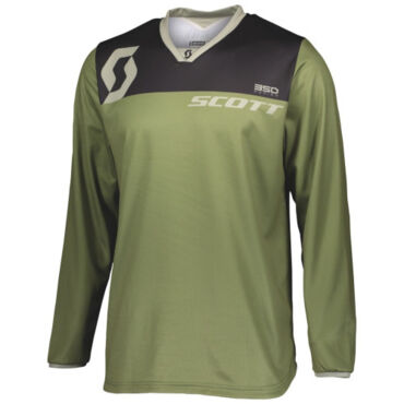 Scott Джерси 350 Kids Dirt green tan - миниатюра 2