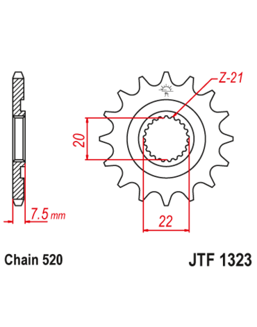 Звезда ведущая JTF1323.12