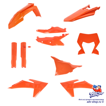 ACERBIS FULL PLASTIC KIT KTM ORANGE полный комплект пластика (оранжевый) 150 500 EXC EXCF 24 25 // 0026809.011.016 - миниатюра 1