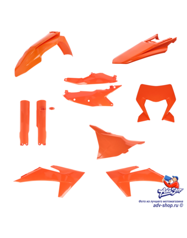 ACERBIS FULL PLASTIC KIT KTM ORANGE полный комплект пластика (оранжевый) 150 500 EXC EXCF 24 25 // 0026809.011.016