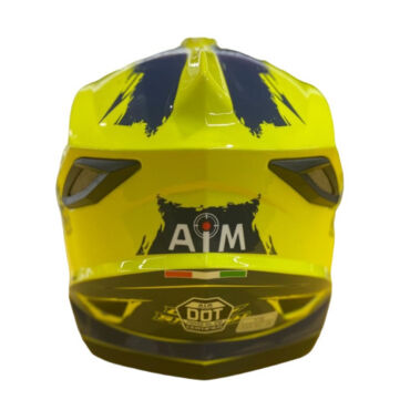 AiM Шлем детский JK802Y Yellow Blue - миниатюра 3