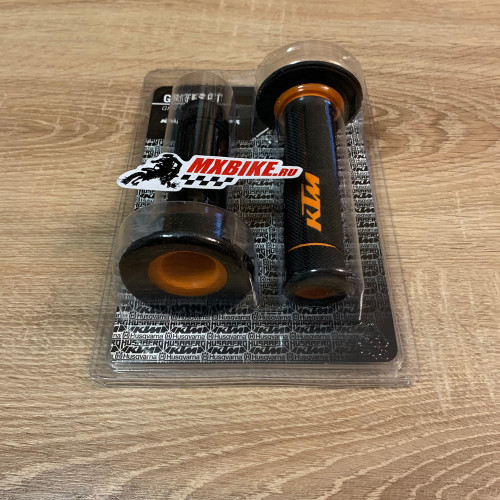 Грипсы двухкомпонентные KTM с открытым торцом - фото 4